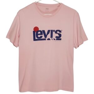 2481 * Levi's Womens California Grizzly Bear Graphic Tee Baby Pink Size L